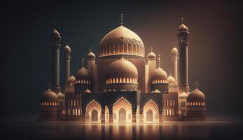 Ramadan kareem mosque of islamic concept photo