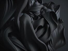 líneas y pliegues de tela en oscuro metálico tonos creado con generativo ai tecnología foto