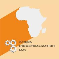 vector logo y íconos de África industrialización día celebracion. plano diseño. volantes diseño.plano ilustración gráfico. lata ser utilizar para fondo, Copiar espacio y fondo de pantalla