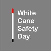 White cane safety day concept banner with guiding block for pedestrian Wallpaper Background and copy Space Area. Suitable to place on content with that theme. october united states holiday vector