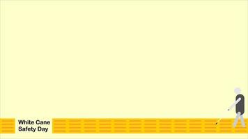 White cane safety day concept banner with guiding block for pedestrian Wallpaper Background and copy Space Area. Suitable to place on content with that theme. october united states holiday vector