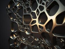 Dark black abstract background An abstract image featuring organic shapes and lines that intersect and overlap created with technology photo