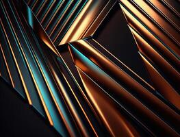 Modern technology abstract texture with diagonal metallic lines created with technology photo