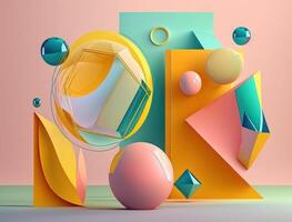 Abstract image featuring a combination of organic and geometric shapes dynamic and energetic background created with technology photo