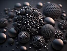 Modern technology Geometric background with spheres created with technology photo