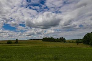 agricultural landscape in Poland on a summer day photo