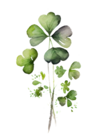 glücklich st. Patrick's Tag Aquarell Element. generativ ai png