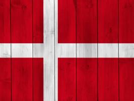 Flag of Denmark on a textured background. Concept collage. photo