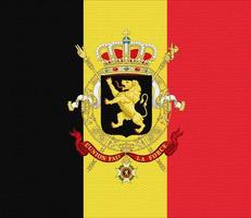 Flag of Belgium on a textured background. Concept collage. photo