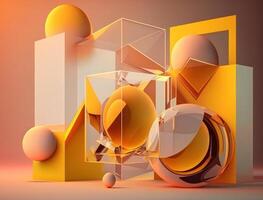 Abstract image featuring a combination of organic and geometric shapes dynamic and energetic background created with technology photo