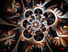 Fractal mandala Sacred geometry background created with technology photo