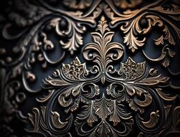 Royal vintage Victorian Gothic background Rococo venzel and whorl created with technology photo