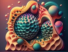 Abstract image featuring a combination of organic and geometric shapes dynamic and energetic background created with technology photo