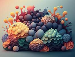 Abstract image featuring a combination of organic and geometric shapes dynamic and energetic background created with technology photo