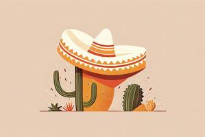 Cinco De Mayo, Mexican holiday 5 May, party invitation and greeting card design, photo