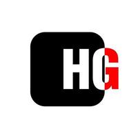 HG company name initial letters monogram. HG brand icon. vector