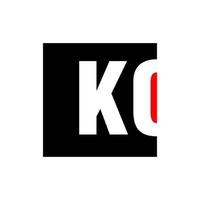 KC company name initial letters icon. KC letters symbol. vector