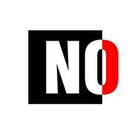 No company name initial letters icon. NO letters symbol. vector