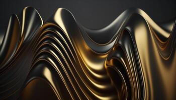 A metallic abstract wavy liquid background technology photo