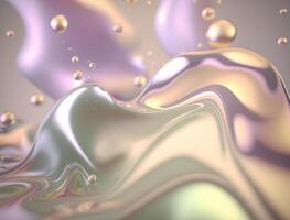 Light pastel colors fluid wavy liquid abstract background created with technology photo
