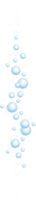 Underwater bubbles of fizzing soda. Streams of air. Dissolving tablets. Realistic oxygen pop in effervescent drink. Blue sparkles png