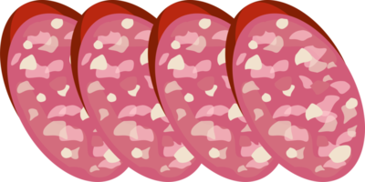 Slices of salami and delicatessen png