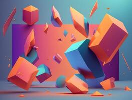 Abstract image featuring a combination of organic and geometric shapes dynamic and energetic background created with technology photo