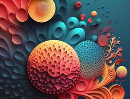 Abstract image featuring a combination of organic and geometric shapes dynamic and energetic background created with technology photo