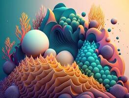 Abstract image featuring a combination of organic and geometric shapes dynamic and energetic background created with technology photo