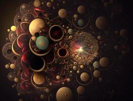 Fractal mandala Sacred geometry background created with technology photo