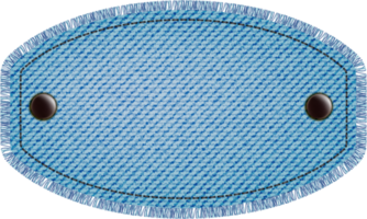 blauw denim lap met steek, klinknagels en zoom. licht blauw denim. wijnoogst lap png