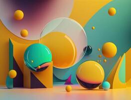 Abstract image featuring a combination of organic and geometric shapes dynamic and energetic background created with technology photo