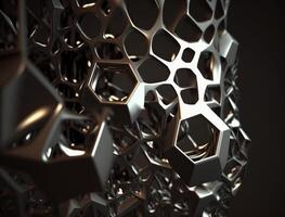 Dark black abstract background An abstract image featuring organic shapes and lines that intersect and overlap created with technology photo