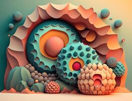 Abstract image featuring a combination of organic and geometric shapes dynamic and energetic background created with technology photo