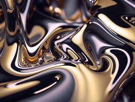 A metallic abstract wavy liquid background technology photo