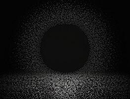 Black and white abstract geometric background with dot shapes pointillism style created with technology photo