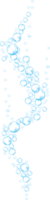 under vattnet bubblor av gnistrande soda. strömmar av luft. upplösande läsplatta. realistisk syre pop- i bubblande dryck. blå pärlar png