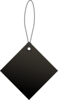 negro precio o equipaje etiqueta de Clásico forma con cuerda png