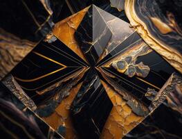 Marble stone texture background material with elements of semi-precious stones and gold created with technology photo