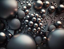 Modern technology Geometric background with spheres created with technology photo