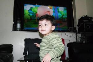 Cute Asian Pakistani Baby, Ahmed Mustafain Haider is Posing at Home. Originally he is from Pakistan but Live at Luton England UK. Image was Captured on 25-March-2023 photo