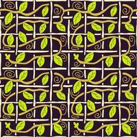 botanical trail seamless pattern vector