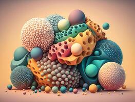 Abstract image featuring a combination of organic and geometric shapes dynamic and energetic background created with technology photo