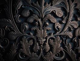 Royal vintage Victorian Gothic background Rococo venzel and whorl created with technology photo