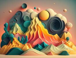 Abstract image featuring a combination of organic and geometric shapes dynamic and energetic background created with technology photo
