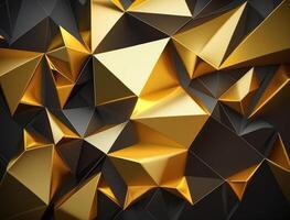 Futuristic abstract pyramid geometric background created with technology photo