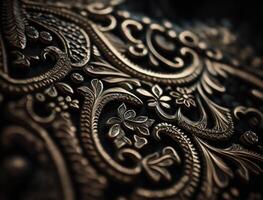 Royal vintage Victorian Gothic background Rococo venzel and whorl created with technology photo