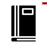 book glyph icon vector