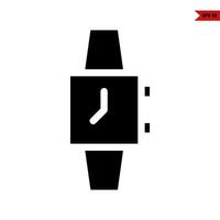 watch glyph icon vector