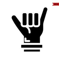 hand glyph icon vector